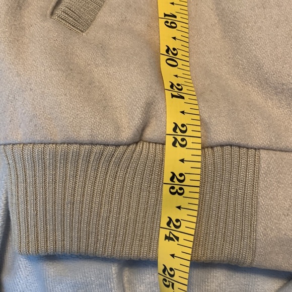 Members only cream oatmeal wool bomber aviator jacket coat size 40 vintage 80’s - Picture 12 of 13
